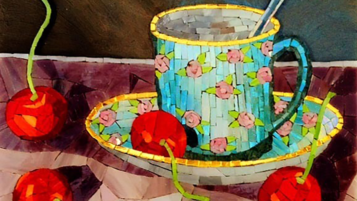 Mosaic Cup and Saucer