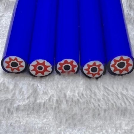 Millefiori Blue Star 5 pack 7mm