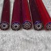 Millefiori Dark Red Lace 5 pack 6mm