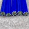 Millefiori Green Flower 5 pack 6mm
