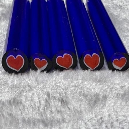Millefiori Red Heart 5 pack 5mm