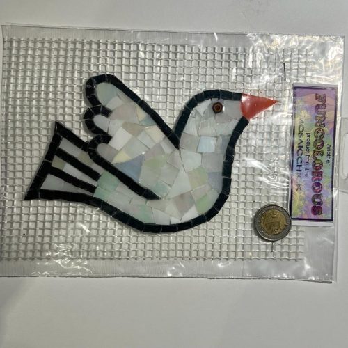 Mosaic White Dove Flying Bird Insert - Image 2
