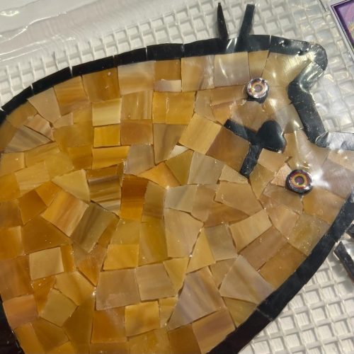 Mosaic Fat Cat Sitting Insert