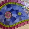 Mosaic Large Pink, Green and Blue Paisley