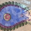Mosaic Large Sea and Blue Paisley
